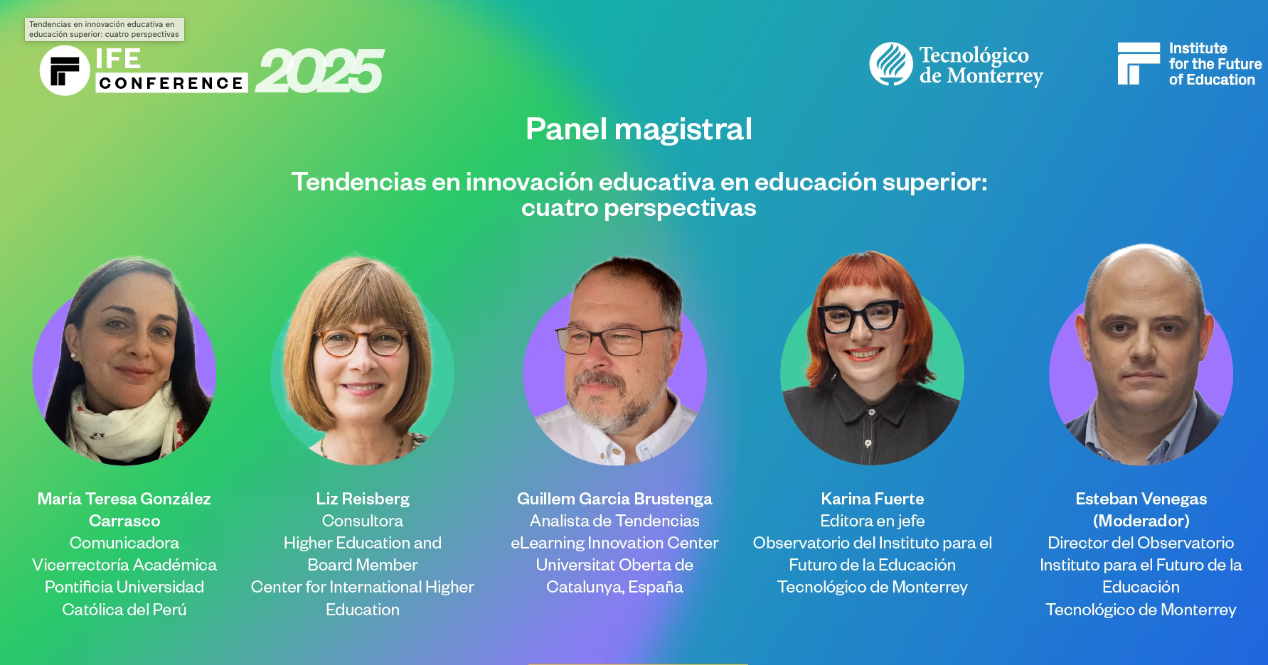 Tendencias en Innovación Educativa en Educación Superior: Cuatro Perspectivas